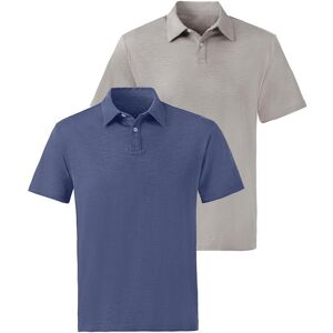 Poloshirt JOHN DEVIN "mit Slub-Garn Struktur", Herren, Gr. 3XL (64/66), blau (blau, grau), Jersey, Obermaterial: 100% Baumwolle, unifarben, bequem normal, Rundhals, abgesteppte Kante, Shirts Poloshirt, aus leichter, strukturierter Baumwollqualität - im 2e Poloshirt JOHN DEVIN "mit Slub-Garn Struktur", Herren, Gr. 3XL (64/66), blau (blau, grau), Jersey, Obermaterial: 100% Baumwolle, unifarben, bequem normal, Rundhals, abgesteppte Kante, Shirts Poloshirt, aus leichter, strukturierter Baumwollqualität - im 2e
