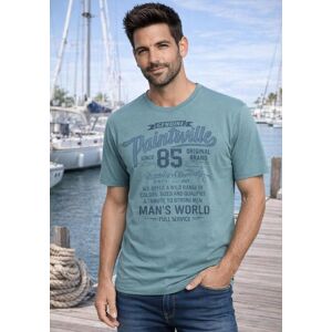 T-Shirt MAN'S WORLD, Herren, Gr. 4XL (68/70), blau (blau, grau), Single Jersey, Obermaterial: 100% Baumwolle, bedruckt, normal, Rundhals, Shirts T-Shirt, Kurzarm, mit stylischem Print, Rundhalsausschnitt, aus Baumwolle T-Shirt MAN'S WORLD, Herren, Gr. 4XL (68/70), blau (blau, grau), Single Jersey, Obermaterial: 100% Baumwolle, bedruckt, normal, Rundhals, Shirts T-Shirt, Kurzarm, mit stylischem Print, Rundhalsausschnitt, aus Baumwolle