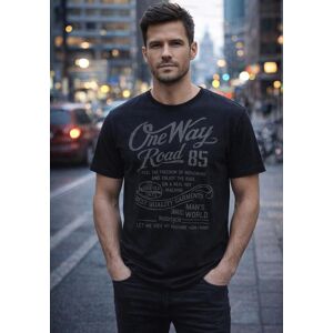 T-Shirt MAN'S WORLD, Herren, Gr. 6XL (76/78), schwarz, Single Jersey, Obermaterial: 100% Baumwolle, bedruckt, normal, Rundhals, Shirts T-Shirt, Kurzarm, Regular Fit, mit Print, Rundhals, im Used-Look T-Shirt MAN'S WORLD, Herren, Gr. 6XL (76/78), schwarz, Single Jersey, Obermaterial: 100% Baumwolle, bedruckt, normal, Rundhals, Shirts T-Shirt, Kurzarm, Regular Fit, mit Print, Rundhals, im Used-Look