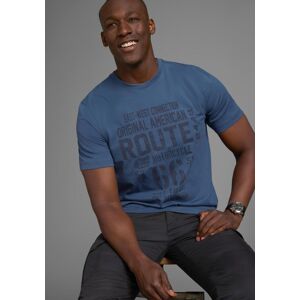 Rundhalsshirt MAN'S WORLD, Herren, Gr. 5XL (72/74), blau (rauchblau), Single Jersey, Obermaterial: 100% Baumwolle, bedruckt, regular fit, Rundhals, Shirts Rundhalsshirt, kurzärmelig, lässige Passform, bedruckt, Rundhalsausschnitt Rundhalsshirt MAN'S WORLD, Herren, Gr. 5XL (72/74), blau (rauchblau), Single Jersey, Obermaterial: 100% Baumwolle, bedruckt, regular fit, Rundhals, Shirts Rundhalsshirt, kurzärmelig, lässige Passform, bedruckt, Rundhalsausschnitt