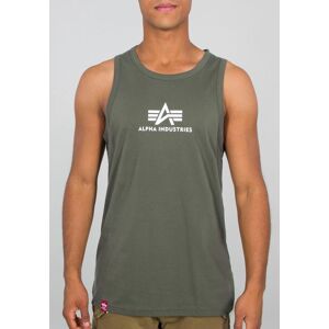 Tanktop ALPHA INDUSTRIES "BASIC TANK", Herren, Gr. XL, grün (schwarzoliv), Single Jersey, Obermaterial: 100% Baumwolle, bedruckt, körpernah hüftbedeckend, tiefer Rundhals, Tops Tanktop Tanktop ALPHA INDUSTRIES "BASIC TANK", Herren, Gr. XL, grün (schwarzoliv), Single Jersey, Obermaterial: 100% Baumwolle, bedruckt, körpernah hüftbedeckend, tiefer Rundhals, Tops Tanktop