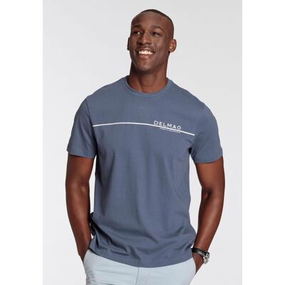 T-Shirt DELMAO, Herren, Gr. 4XL (68/70), blau (indigo blau), Single Jersey, Obermaterial: 100% Baumwolle, bedruckt, normal, Rundhals, abgesteppte Kante, Shirts T-Shirt, Kurzarm, mit coolem Print, Rundhalsausschnitt, aus 100% Baumwolle T-Shirt DELMAO, Herren, Gr. 4XL (68/70), blau (indigo blau), Single Jersey, Obermaterial: 100% Baumwolle, bedruckt, normal, Rundhals, abgesteppte Kante, Shirts T-Shirt, Kurzarm, mit coolem Print, Rundhalsausschnitt, aus 100% Baumwolle
