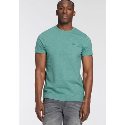 T-Shirt BRUNO BANANI, Herren, Gr. XXL (60/62), grün (grün, meliert), Single Jersey, Obermaterial: 100% Baumwolle, meliert, slim fit hüftlang, Rundhals, gerader Abschluss, Shirts T-Shirt, Mit Doppelkragen und Zierbrusttasche T-Shirt BRUNO BANANI, Herren, Gr. XXL (60/62), grün (grün, meliert), Single Jersey, Obermaterial: 100% Baumwolle, meliert, slim fit hüftlang, Rundhals, gerader Abschluss, Shirts T-Shirt, Mit Doppelkragen und Zierbrusttasche
