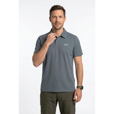 Poloshirt JACK WOLFSKIN "ESSENTIAL POLO M", Herren, Gr. M (50), grau (grau odessa), Obermaterial: 100% Baumwolle. Futter: 100% Baumwolle, normal, Rundhals, Shirts Poloshirt Poloshirt JACK WOLFSKIN "ESSENTIAL POLO M", Herren, Gr. M (50), grau (grau odessa), Obermaterial: 100% Baumwolle. Futter: 100% Baumwolle, normal, Rundhals, Shirts Poloshirt