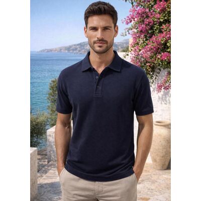 Poloshirt MAN'S WORLD, Herren, Gr. 40/42 (XS), blau (marine), Piqué, Obermaterial: 100% Baumwolle, unifarben, Basic, regular fit, Rundhals, Flachstrickbündchen, Shirts Poloshirt, Kurzarm, lockere Passform, unifarben Poloshirt MAN'S WORLD, Herren, Gr. 40/42 (XS), blau (marine), Piqué, Obermaterial: 100% Baumwolle, unifarben, Basic, regular fit, Rundhals, Flachstrickbündchen, Shirts Poloshirt, Kurzarm, lockere Passform, unifarben
