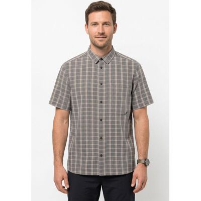 Funktionshemd JACK WOLFSKIN "MESETA SHIRT M", Herren, Gr. M (50), N-Gr, phantom chec, Jersey, Obermaterial: 100% Polyester, Hemden Funktionshemd Funktionshemd JACK WOLFSKIN "MESETA SHIRT M", Herren, Gr. M (50), N-Gr, phantom chec, Jersey, Obermaterial: 100% Polyester, Hemden Funktionshemd