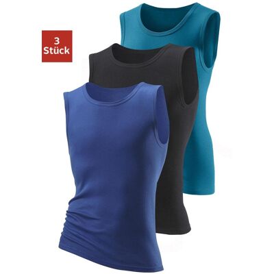 H.I.S. Muscleshirt H.I.S, Herren, Gr. 3 (XS), bunt (royalblau, schwarz, petrol), Feinripp, Obermaterial: 100% Baumwolle, unifarben, Basic, figurbetont normal, Rundhals, eingefasste Kante, Shirts Muscleshirt, aus weicher Feinripp-Qualität H.I.S. Muscleshirt H.I.S, Herren, Gr. 3 (XS), bunt (royalblau, schwarz, petrol), Feinripp, Obermaterial: 100% Baumwolle, unifarben, Basic, figurbetont normal, Rundhals, eingefasste Kante, Shirts Muscleshirt, aus weicher Feinripp-Qualität