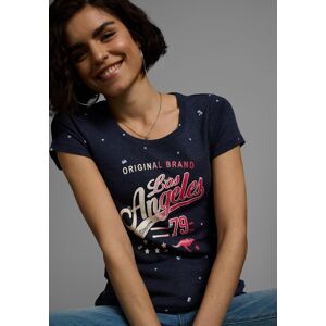 T-Shirt KANGAROOS, Damen, Gr. 52/54, blau (marine, meliert, bedruckt), Rippware, Obermaterial: 60% Baumwolle, 40% Polyester, bedruckt, meliert, figurbetont hüftbedeckend, Rundhals, Shirts T-Shirt, Kurzarm, figurbetonte Passform, aus 100% Baumwolle T-Shirt KANGAROOS, Damen, Gr. 52/54, blau (marine, meliert, bedruckt), Rippware, Obermaterial: 60% Baumwolle, 40% Polyester, bedruckt, meliert, figurbetont hüftbedeckend, Rundhals, Shirts T-Shirt, Kurzarm, figurbetonte Passform, aus 100% Baumwolle