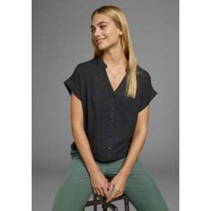 Hemdbluse BOYSEN'S, Damen, Gr. 36/38, schwarz, Web, Obermaterial: 100% Viskose, oversize, V-Ausschnitt, Blusen Hemdbluse, im Oversized-Style mit Ballonsaum Hemdbluse BOYSEN'S, Damen, Gr. 36/38, schwarz, Web, Obermaterial: 100% Viskose, oversize, V-Ausschnitt, Blusen Hemdbluse, im Oversized-Style mit Ballonsaum