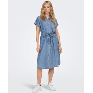 Jeanskleid ONLY "ONLPEMA – Jeanskleid mit Knopfleiste und Brusttaschen", Damen, Gr. XL (42), N-Gr, blau, Web, Obermaterial: 100% Lyocell, unifarben, Rundhals, Kleider Jeanskleid, regular fit, modisch, Denim, Lyocell, Rundhals Jeanskleid ONLY "ONLPEMA – Jeanskleid mit Knopfleiste und Brusttaschen", Damen, Gr. XL (42), N-Gr, blau, Web, Obermaterial: 100% Lyocell, unifarben, Rundhals, Kleider Jeanskleid, regular fit, modisch, Denim, Lyocell, Rundhals