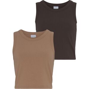 Crop-Top LASCANA, Damen, Gr. 36/38, braun (camelfarben, braun), Rippware, Obermaterial: 95% Viskose, 5% Elasthan, unifarben, figurbetont bauchfrei, Rundhals, Tops Crop-Top, aus weicher Rippware, sommerliche Basic Tops Crop-Top LASCANA, Damen, Gr. 36/38, braun (camelfarben, braun), Rippware, Obermaterial: 95% Viskose, 5% Elasthan, unifarben, figurbetont bauchfrei, Rundhals, Tops Crop-Top, aus weicher Rippware, sommerliche Basic Tops
