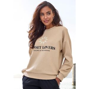 H.I.S. Sweatshirt H.I.S, Damen, Gr. 40/42, camelfarben, Sweatware, Obermaterial: 60% Baumwolle, 40% Polyester, unifarben, bequem hüftlang, Rundhals, Rippbündchen, Sweatshirts Sweatshirt, mit grossem Front-Print, Loungewear H.I.S. Sweatshirt H.I.S, Damen, Gr. 40/42, camelfarben, Sweatware, Obermaterial: 60% Baumwolle, 40% Polyester, unifarben, bequem hüftlang, Rundhals, Rippbündchen, Sweatshirts Sweatshirt, mit grossem Front-Print, Loungewear
