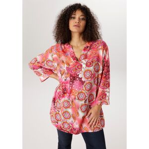 Schlupfbluse ANISTON PLUS, Damen, Gr. 46, bunt (rose, pink, orange, schwarz, lila), Web, Obermaterial: 100% Viskose, bedruckt, gemustert, weit Po-bedeckend, V-Ausschnitt, weit, Blusen Schlupfbluse, mit extravaganten farbenfrohes Blumen-Paileydessin - NEUE Schlupfbluse ANISTON PLUS, Damen, Gr. 46, bunt (rose, pink, orange, schwarz, lila), Web, Obermaterial: 100% Viskose, bedruckt, gemustert, weit Po-bedeckend, V-Ausschnitt, weit, Blusen Schlupfbluse, mit extravaganten farbenfrohes Blumen-Paileydessin - NEUE