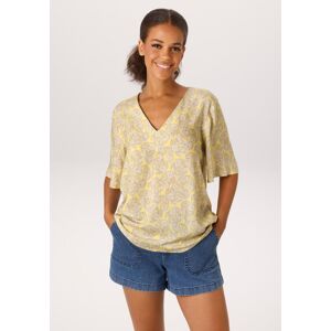 Schlupfbluse ANISTON CASUAL, Damen, Gr. 38, gelb (gelb,, silbergrau, weiß), Web, Obermaterial: 100% Viskose, Paisley, bedruckt, gemustert, lässig geschnitten hüftlang, V-Ausschnitt, weit, Blusen Schlupfbluse Schlupfbluse ANISTON CASUAL, Damen, Gr. 38, gelb (gelb,, silbergrau, weiß), Web, Obermaterial: 100% Viskose, Paisley, bedruckt, gemustert, lässig geschnitten hüftlang, V-Ausschnitt, weit, Blusen Schlupfbluse