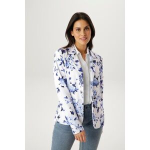 Jerseyblazer ANISTON SELECTED, Damen, Gr. 38, weiß, hellbau, blau, dunkelblau, Jersey, Obermaterial: 95% Polyester, 5% Elasthan, bedruckt, geblümt, gemustert, figurbetont hüftbedeckend, Blazer Jerseyblazer, mit floralem, romantischen Blumendruck - NEUE KO Jerseyblazer ANISTON SELECTED, Damen, Gr. 38, weiß, hellbau, blau, dunkelblau, Jersey, Obermaterial: 95% Polyester, 5% Elasthan, bedruckt, geblümt, gemustert, figurbetont hüftbedeckend, Blazer Jerseyblazer, mit floralem, romantischen Blumendruck - NEUE KO