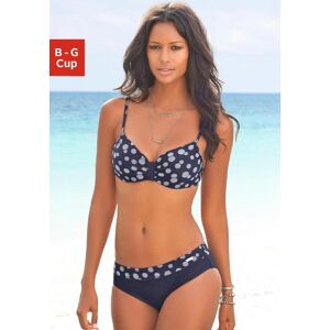 Bügel-Bikini LASCANA, Damen, Gr. 40, Cup B, blau (marine, weiß), Polyamid, gepunktet, Bikini-Sets Bügel-Bikini, mit einer schlichten Schlaufe zwischen den Cups Bügel-Bikini LASCANA, Damen, Gr. 40, Cup B, blau (marine, weiß), Polyamid, gepunktet, Bikini-Sets Bügel-Bikini, mit einer schlichten Schlaufe zwischen den Cups