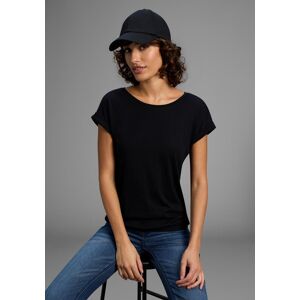 T-Shirt FLASHLIGHTS, Damen, Gr. 52/54, schwarz, Single Jersey, Obermaterial: 50% Baumwolle, 50% Modal, unifarben, Basic, figurbetont hüftlang, Rundhals, angeschnitten, Shirts T-Shirt, Kurzarm, Saum mit Gummibund, Rundhalsausschnitt T-Shirt FLASHLIGHTS, Damen, Gr. 52/54, schwarz, Single Jersey, Obermaterial: 50% Baumwolle, 50% Modal, unifarben, Basic, figurbetont hüftlang, Rundhals, angeschnitten, Shirts T-Shirt, Kurzarm, Saum mit Gummibund, Rundhalsausschnitt