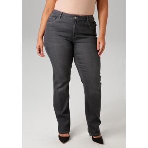Straight-Jeans ANISTON PLUS, Damen, Gr. 48, N-Gr, grau (grau used), Denim/Jeans, Obermaterial: 81% Baumwolle, 17% Polyester, 2% Elasthan, leichte Abriebeffekte, unifarben, figurumspielend lang, Jeans Straight-Jeans, mit leichtem Used-Effekt Straight-Jeans ANISTON PLUS, Damen, Gr. 48, N-Gr, grau (grau used), Denim/Jeans, Obermaterial: 81% Baumwolle, 17% Polyester, 2% Elasthan, leichte Abriebeffekte, unifarben, figurumspielend lang, Jeans Straight-Jeans, mit leichtem Used-Effekt
