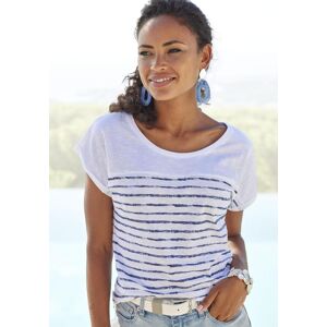 Beach Time T-Shirt BEACHTIME "mit Streifendesign", Damen, Gr. 32/34, blau (weiß, navy), Single Jersey, Obermaterial: 100% Baumwolle, gestreift, bequem, Rundhals, angeschnitten, Shirts T-Shirt, aus weicher Baumwoll-Qualität Beach Time T-Shirt BEACHTIME "mit Streifendesign", Damen, Gr. 32/34, blau (weiß, navy), Single Jersey, Obermaterial: 100% Baumwolle, gestreift, bequem, Rundhals, angeschnitten, Shirts T-Shirt, aus weicher Baumwoll-Qualität