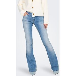 Bootcut-Jeans ONLY "ONLBLUSH – Flared Jeans mit ausgestelltem Bein und Taschen", Damen, Gr. XL (42), Länge 30, blau (light medium blau denim), Denim/Jeans, Obermaterial: 92% Baumwolle, 6% Elastomultiester, 2% Elasthan, unifarben, ausgestellt lang, Jeans B Bootcut-Jeans ONLY "ONLBLUSH – Flared Jeans mit ausgestelltem Bein und Taschen", Damen, Gr. XL (42), Länge 30, blau (light medium blau denim), Denim/Jeans, Obermaterial: 92% Baumwolle, 6% Elastomultiester, 2% Elasthan, unifarben, ausgestellt lang, Jeans B
