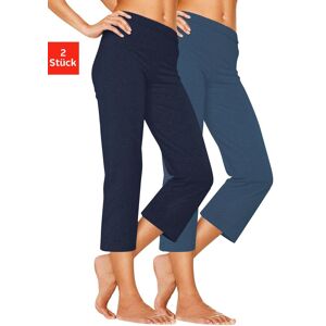 Caprihose VIVANCE ACTIVE, Damen, Gr. 40/42, N-Gr, blau (1x jeans, 1x denim), Single Jersey, Obermaterial: 60% Baumwolle, 35% Polyester, 5% Elasthan, unifarben, Basic, eng 3/4-Länge, Hosen Caprihose, mit Gummibund, Loungewear Caprihose VIVANCE ACTIVE, Damen, Gr. 40/42, N-Gr, blau (1x jeans, 1x denim), Single Jersey, Obermaterial: 60% Baumwolle, 35% Polyester, 5% Elasthan, unifarben, Basic, eng 3/4-Länge, Hosen Caprihose, mit Gummibund, Loungewear