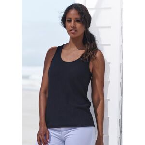 Trägertop VIVANCE "mit tropfenförmigem Cut-Out am Rücken", Damen, Gr. 44/46, beige (creme, schwarz), Piqué, Obermaterial: 69% Polyester (REPREVE), 28% Viskose, 3% Elasthan, Waffelmuster, unifarben, lässig geschnitten normal, Rundhals, Tops Trägertop, aus Trägertop VIVANCE "mit tropfenförmigem Cut-Out am Rücken", Damen, Gr. 44/46, beige (creme, schwarz), Piqué, Obermaterial: 69% Polyester (REPREVE), 28% Viskose, 3% Elasthan, Waffelmuster, unifarben, lässig geschnitten normal, Rundhals, Tops Trägertop, aus