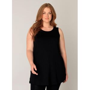 Longshirt BASE LEVEL CURVY "ABBIGALE", Damen, Gr. 46, schwarz, Jersey, Obermaterial: 94% Viskose, 6% Elasthan, unifarben, Basic, figurumspielend hüftbedeckend, Rundhals, Shirts Longshirt, ärmellos, seitlich geschlitzt Longshirt BASE LEVEL CURVY "ABBIGALE", Damen, Gr. 46, schwarz, Jersey, Obermaterial: 94% Viskose, 6% Elasthan, unifarben, Basic, figurumspielend hüftbedeckend, Rundhals, Shirts Longshirt, ärmellos, seitlich geschlitzt