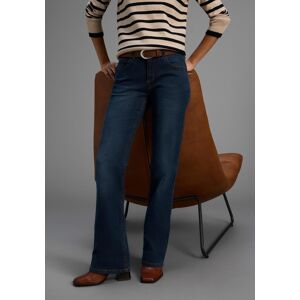 Bootcut-Jeans ARIZONA "Bund mit seitlichem Gummizugeinsatz", Damen, Gr. 17, K + L Gr, blau (dunkelblau us), Jeans, Obermaterial: 98% Baumwolle, 2% Elasthan, Basic, bootcut fit lang, Jeans Bootcut-Jeans, hohe Leibhöhe, Bootcut, mit Stretch, klassischer 5-P Bootcut-Jeans ARIZONA "Bund mit seitlichem Gummizugeinsatz", Damen, Gr. 17, K + L Gr, blau (dunkelblau us), Jeans, Obermaterial: 98% Baumwolle, 2% Elasthan, Basic, bootcut fit lang, Jeans Bootcut-Jeans, hohe Leibhöhe, Bootcut, mit Stretch, klassischer 5-P