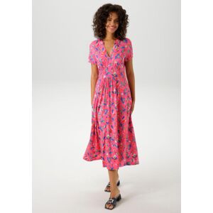 Sommerkleid ANISTON CASUAL, Damen, Gr. 42, N-Gr, pink (pink, royalblau, smaragdgrün, orange, rot, weiß, fuchsia), Single Jersey, Obermaterial: 95% Viskose, 5% Elasthan, bedruckt, geblümt, festlich, figurumspielend wadenlang, V-Ausschnitt, Kleider Sommerkl Sommerkleid ANISTON CASUAL, Damen, Gr. 42, N-Gr, pink (pink, royalblau, smaragdgrün, orange, rot, weiß, fuchsia), Single Jersey, Obermaterial: 95% Viskose, 5% Elasthan, bedruckt, geblümt, festlich, figurumspielend wadenlang, V-Ausschnitt, Kleider Sommerkl