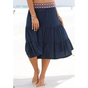 Jerseyrock S.OLIVER, Damen, Gr. 44/46, blau, Jersey, Obermaterial: 100% Viskose. Bündchen: 90% Polyester, 10% Elasthan, unifarben, figurumspielend kniebedeckend, Röcke Jerseyrock, mit Volants, luftiger Midirock, Sommerrock Jerseyrock S.OLIVER, Damen, Gr. 44/46, blau, Jersey, Obermaterial: 100% Viskose. Bündchen: 90% Polyester, 10% Elasthan, unifarben, figurumspielend kniebedeckend, Röcke Jerseyrock, mit Volants, luftiger Midirock, Sommerrock