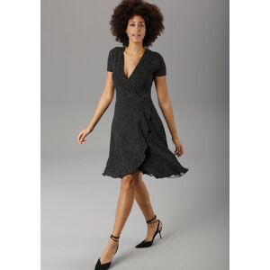 Sommerkleid ANISTON SELECTED, Damen, Gr. 44, N-Gr, schwarz-weiss (schwarz, weiß, gepunktet), Jersey, Obermaterial: 95% Viskose, 5% Elasthan, gepunktet, figurumspielend knieumspielend, V-Ausschnitt, Kleider Sommerkleid, mit Volant Sommerkleid ANISTON SELECTED, Damen, Gr. 44, N-Gr, schwarz-weiss (schwarz, weiß, gepunktet), Jersey, Obermaterial: 95% Viskose, 5% Elasthan, gepunktet, figurumspielend knieumspielend, V-Ausschnitt, Kleider Sommerkleid, mit Volant