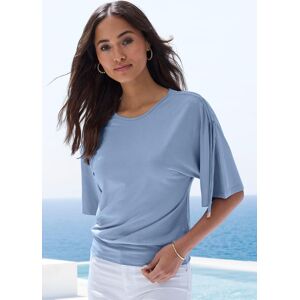 Rundhalsshirt LASCANA "mit variabler Ärmellänge", Damen, Gr. 36/38, blau (hellblau), Single Jersey, Obermaterial: 95% Viskose (LENZING™ ECOVERO™), 5% Elasthan, unifarben, bequem, Rundhals, verstellbar, Shirts Rundhalsshirt, aus weichem Viskose-Stretch Rundhalsshirt LASCANA "mit variabler Ärmellänge", Damen, Gr. 36/38, blau (hellblau), Single Jersey, Obermaterial: 95% Viskose (LENZING™ ECOVERO™), 5% Elasthan, unifarben, bequem, Rundhals, verstellbar, Shirts Rundhalsshirt, aus weichem Viskose-Stretch