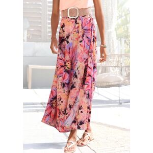 Maxirock LASCANA, Damen, Gr. 34, pink (pink bedruckt), Web, Obermaterial: 100% Viskose, bedruckt, figurumspielend knöchellang, Röcke Maxirock, mit Schlitz Maxirock LASCANA, Damen, Gr. 34, pink (pink bedruckt), Web, Obermaterial: 100% Viskose, bedruckt, figurumspielend knöchellang, Röcke Maxirock, mit Schlitz