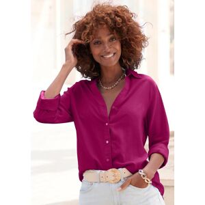 Hemdbluse LASCANA, Damen, Gr. 36, lila (aubergine), Web, Obermaterial: 58% Viskose, 28% Baumwolle, 14% Leinen, unifarben, figurumspielend hüftbedeckend, V-Ausschnitt, 2-Knopf-Manschette, Blusen Hemdbluse, aus Leinenmix, Damenbluse mit Hemdkragen und Knopf Hemdbluse LASCANA, Damen, Gr. 36, lila (aubergine), Web, Obermaterial: 58% Viskose, 28% Baumwolle, 14% Leinen, unifarben, figurumspielend hüftbedeckend, V-Ausschnitt, 2-Knopf-Manschette, Blusen Hemdbluse, aus Leinenmix, Damenbluse mit Hemdkragen und Knopf