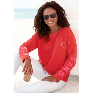 Sweatshirt ELBSAND "Anvor", Damen, Gr. L (40), rot, angeraute Sweatware, Obermaterial: 95% Baumwolle, 5% Elasthan, unifarben, figurumspielend hüftlang, Rundhals, Sweatshirts Sweatshirt, mit Logoprints auf den Ärmeln, sportlich-casual Sweatshirt ELBSAND "Anvor", Damen, Gr. L (40), rot, angeraute Sweatware, Obermaterial: 95% Baumwolle, 5% Elasthan, unifarben, figurumspielend hüftlang, Rundhals, Sweatshirts Sweatshirt, mit Logoprints auf den Ärmeln, sportlich-casual