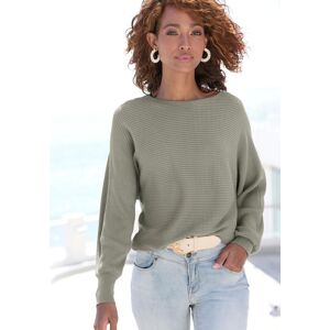 Strickpullover VIVANCE, Damen, Gr. 40/42, grün (khaki), Rippstrick, Obermaterial: 80% Viskose, 20% Polyamid, unifarben, figurumspielend hüftlang, U-Boot-Ausschnitt, Fledermausärmel, Pullover Strickpullover, mit U-Boot-Ausschnitt, Fledermausärmel, Streifen Strickpullover VIVANCE, Damen, Gr. 40/42, grün (khaki), Rippstrick, Obermaterial: 80% Viskose, 20% Polyamid, unifarben, figurumspielend hüftlang, U-Boot-Ausschnitt, Fledermausärmel, Pullover Strickpullover, mit U-Boot-Ausschnitt, Fledermausärmel, Streifen