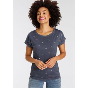 Print-Shirt KANGAROOS, Damen, Gr. 36/38, blau, Single Jersey, Obermaterial: 50% Baumwolle, 50% Modal, bedruckt, kontrastfarbene Details, figurumspielend hüftbedeckend, Rundhals, Shirts Print-Shirt, kurzärmelig, figurumspielend, mit Print, mit Rundhalsauss Print-Shirt KANGAROOS, Damen, Gr. 36/38, blau, Single Jersey, Obermaterial: 50% Baumwolle, 50% Modal, bedruckt, kontrastfarbene Details, figurumspielend hüftbedeckend, Rundhals, Shirts Print-Shirt, kurzärmelig, figurumspielend, mit Print, mit Rundhalsauss