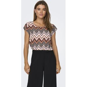 Shirtbluse ONLY "ONLVIC S/S AOP TOP NOOS PTM", Damen, Gr. 42 (XL), weiss (cloud dancer aop:arabian zigzag), Web, Obermaterial: 97% Polyester, 3% Elasthan, gemustert, regular fit hüftlang, Rundhals, Blusen Shirtbluse, mit Allover Druck Shirtbluse ONLY "ONLVIC S/S AOP TOP NOOS PTM", Damen, Gr. 42 (XL), weiss (cloud dancer aop:arabian zigzag), Web, Obermaterial: 97% Polyester, 3% Elasthan, gemustert, regular fit hüftlang, Rundhals, Blusen Shirtbluse, mit Allover Druck