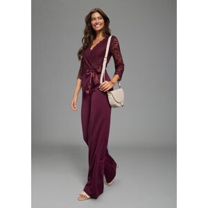 Jumpsuit LAURA SCOTT, Damen, Gr. 36, N-Gr, bordeaux, Milano Rib, Obermaterial: 70% Viskose, 25% Polyester, 5% Elasthan. Futter: 95% Viskose, 5% Elasthan. Spitze: 92% Polyamid, 8% Elasthan, leicht transparent, unifarben, figurbetont lang, V-Ausschnitt, Ove Jumpsuit LAURA SCOTT, Damen, Gr. 36, N-Gr, bordeaux, Milano Rib, Obermaterial: 70% Viskose, 25% Polyester, 5% Elasthan. Futter: 95% Viskose, 5% Elasthan. Spitze: 92% Polyamid, 8% Elasthan, leicht transparent, unifarben, figurbetont lang, V-Ausschnitt, Ove