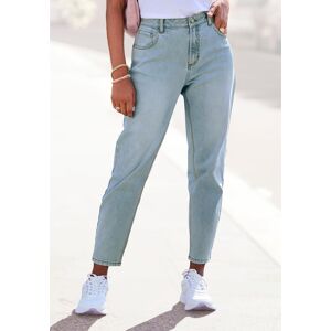 Mom-Jeans LASCANA, Damen, Gr. 38, N-Gr, blau (light blau washed), Denim/Jeans, Obermaterial: 98% Baumwolle, 2% Elasthan, figurbetont knöchellang, Jeans Mom-Jeans, mit hohem Bund. elastische Denimware Mom-Jeans LASCANA, Damen, Gr. 38, N-Gr, blau (light blau washed), Denim/Jeans, Obermaterial: 98% Baumwolle, 2% Elasthan, figurbetont knöchellang, Jeans Mom-Jeans, mit hohem Bund. elastische Denimware