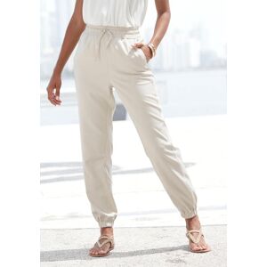 Schlupfhose LASCANA, Damen, Gr. 36, N-Gr, beige (sand), Web, Obermaterial: 65% Lyocell, 35% Baumwolle, unifarben, figurumspielend, Hosen Schlupfhose, aus Webware, leichte Stoffhose mit Taschen Schlupfhose LASCANA, Damen, Gr. 36, N-Gr, beige (sand), Web, Obermaterial: 65% Lyocell, 35% Baumwolle, unifarben, figurumspielend, Hosen Schlupfhose, aus Webware, leichte Stoffhose mit Taschen