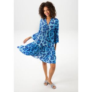 Tunikakleid ANISTON CASUAL, Damen, Gr. 46, N-Gr, blau (türkis, marine, blau), Web, Obermaterial: 100% Viskose, bedruckt, geblümt, lässig geschnitten kniefrei, V-Ausschnitt, Volant, Kleider Tunikakleid, mit farbenfrohen, graphischen Blüten bedruckt Tunikakleid ANISTON CASUAL, Damen, Gr. 46, N-Gr, blau (türkis, marine, blau), Web, Obermaterial: 100% Viskose, bedruckt, geblümt, lässig geschnitten kniefrei, V-Ausschnitt, Volant, Kleider Tunikakleid, mit farbenfrohen, graphischen Blüten bedruckt