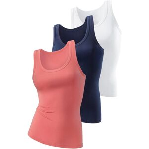 H.I.S. Tanktop H.I.S, Damen, Gr. 36/38, bunt (weiß, apricot, marine), Feinripp, Obermaterial: 100% Baumwolle, unifarben, Basic, körpernah normal, tiefer Rundhals, Tops Tanktop, aus weicher Rippqualität aus Baumwolle H.I.S. Tanktop H.I.S, Damen, Gr. 36/38, bunt (weiß, apricot, marine), Feinripp, Obermaterial: 100% Baumwolle, unifarben, Basic, körpernah normal, tiefer Rundhals, Tops Tanktop, aus weicher Rippqualität aus Baumwolle
