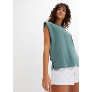 Oversize-Shirt BONPRIX, Damen, Gr. 52/54 (XXL), graugrün, Jersey, Obermaterial: 100% Baumwolle, unifarben, oversize hüftbedeckend, Rundhals, angeschnitten, Shirts Oversize-Shirt, lässiger Oversize-Schnitt, verstärkte Schulter, ärmellos Oversize-Shirt BONPRIX, Damen, Gr. 52/54 (XXL), graugrün, Jersey, Obermaterial: 100% Baumwolle, unifarben, oversize hüftbedeckend, Rundhals, angeschnitten, Shirts Oversize-Shirt, lässiger Oversize-Schnitt, verstärkte Schulter, ärmellos