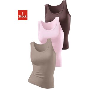 H.I.S. Tanktop H.I.S, Damen, Gr. 40/42, bunt (braun, rosa, taupe), Feinripp, Obermaterial: 100% Baumwolle, unifarben, Basic, körpernah normal, tiefer Rundhals, Tops Tanktop, aus weicher Rippqualität aus Baumwolle H.I.S. Tanktop H.I.S, Damen, Gr. 40/42, bunt (braun, rosa, taupe), Feinripp, Obermaterial: 100% Baumwolle, unifarben, Basic, körpernah normal, tiefer Rundhals, Tops Tanktop, aus weicher Rippqualität aus Baumwolle