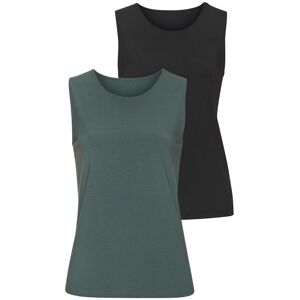 Tanktop LASCANA "aus elastischer Baumwoll-Modal-Qualität", Damen, Gr. 48/50, grün (eukalyptus, schwarz), Single Jersey, Obermaterial: 50% Baumwolle, 45% Modal (TENCEL™), 5% Elasthan, unifarben, Basic, bequem, Rundhals, Tops Tanktop Tanktop LASCANA "aus elastischer Baumwoll-Modal-Qualität", Damen, Gr. 48/50, grün (eukalyptus, schwarz), Single Jersey, Obermaterial: 50% Baumwolle, 45% Modal (TENCEL™), 5% Elasthan, unifarben, Basic, bequem, Rundhals, Tops Tanktop