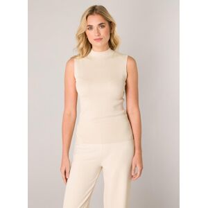 Tanktop BASE LEVEL "Yali", Damen, Gr. 46, beige, Jersey, Obermaterial: 80% Viskose, 20% Nylon, unifarben, körpernah hüftlang, Rundhals, Tops Tanktop, mit Stehkragen Tanktop BASE LEVEL "Yali", Damen, Gr. 46, beige, Jersey, Obermaterial: 80% Viskose, 20% Nylon, unifarben, körpernah hüftlang, Rundhals, Tops Tanktop, mit Stehkragen