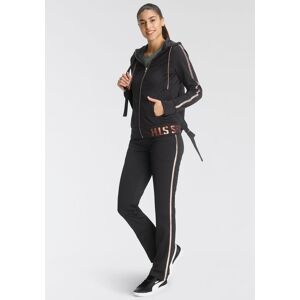 H.I.S. Trainingsanzug H.I.S, Damen, Gr. 46, rosa (schwarz, rose, gold), Obermaterial: 94% Polyester, 6% Elasthan, Basic schmal, Sportanzüge Trainingsanzug, Softes, schnell trocknendes Stretchmaterial für hohen Komfort H.I.S. Trainingsanzug H.I.S, Damen, Gr. 46, rosa (schwarz, rose, gold), Obermaterial: 94% Polyester, 6% Elasthan, Basic schmal, Sportanzüge Trainingsanzug, Softes, schnell trocknendes Stretchmaterial für hohen Komfort