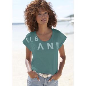 T-Shirt ELBSAND "Leila", Damen, Gr. M (38), blau (petrol), Jersey, Obermaterial: 50% Baumwolle, 50% Polyester, unifarben, figurumspielend hüftlang, Rundhals, Aufschlag, Shirts T-Shirt, aus weichem Jersey, Kurzarmshirt, sportlich und bequem T-Shirt ELBSAND "Leila", Damen, Gr. M (38), blau (petrol), Jersey, Obermaterial: 50% Baumwolle, 50% Polyester, unifarben, figurumspielend hüftlang, Rundhals, Aufschlag, Shirts T-Shirt, aus weichem Jersey, Kurzarmshirt, sportlich und bequem