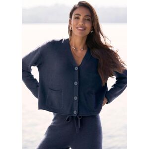 Strickjacke ELBSAND, Damen, Gr. 48/50, marine, Feinstrick, Obermaterial: 55% Baumwolle, 45% Nylon, unifarben, figurumspielend hüftlang, tiefer V-Ausschnitt, Rollsäume, Strickjacken Strickjacke, aus hochwertigem Feinstrick, Loungewear Strickjacke ELBSAND, Damen, Gr. 48/50, marine, Feinstrick, Obermaterial: 55% Baumwolle, 45% Nylon, unifarben, figurumspielend hüftlang, tiefer V-Ausschnitt, Rollsäume, Strickjacken Strickjacke, aus hochwertigem Feinstrick, Loungewear